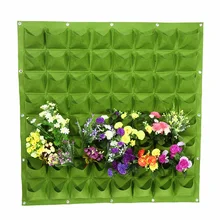 קיר תלוי לגדול שקיות ירוק שתילת שקיות 9/18/25/36/49/56/64/72 לגדול שקיות כיסים צמחים סירים מחזיק אספקת גן(China)