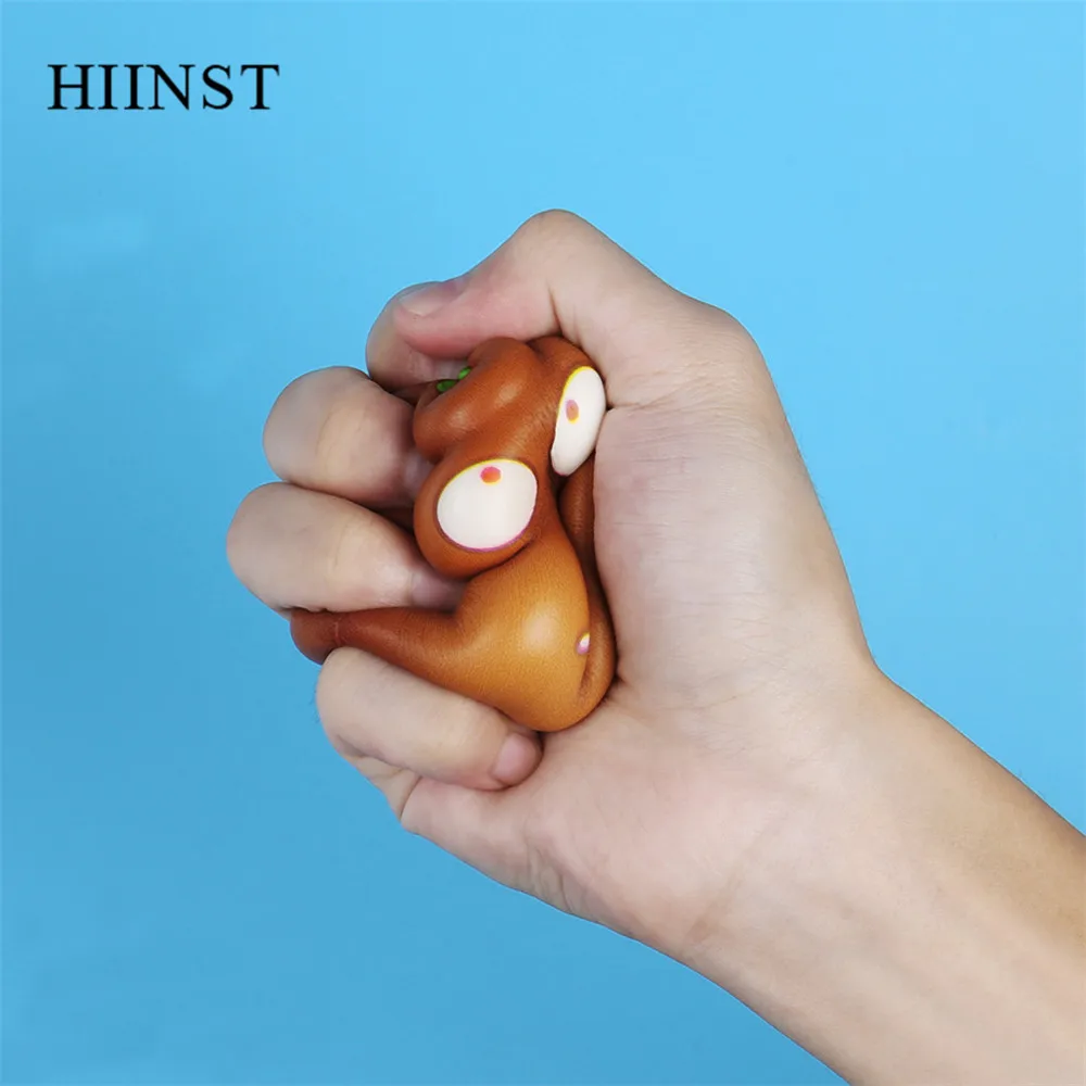 HIINST/Детские игрушки для Хэллоуина, сдавливание стресса, мультяшный принт Poo, ароматическая медленно растущая ароматическая игрушка для взрослых, снимает стресс, реалистичные игрушки