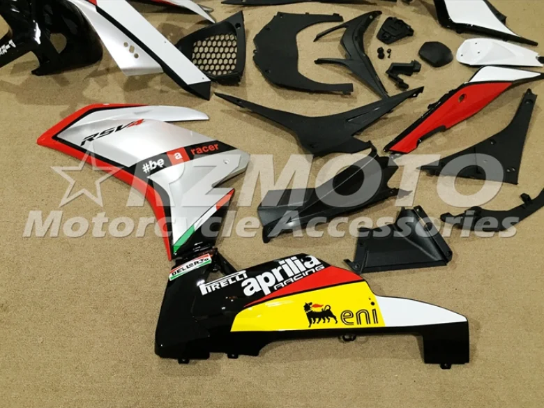 Литьевая форма, набор обтекателей ABS, подходит для Aprilia RSV4 1000 2009- 09 10 11 12 13 14, на заказ,, красный, серебристый