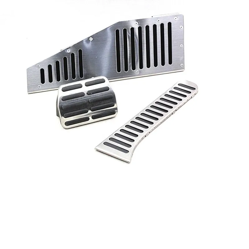 StainlessSteelFootPedalsSetRHDFootrestGasClutchBrakeRest