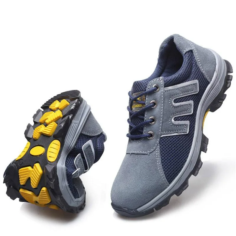 2020 новые модные защитные ботинки из коровьей замши мужские рабочие со стальным