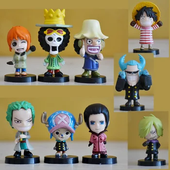 

9pc/lot Once Piece Action Figure Luffy Zoro Nami Sanji Chopper Robin PVC Figure Dolls Model Toys for Children Boys Gifts