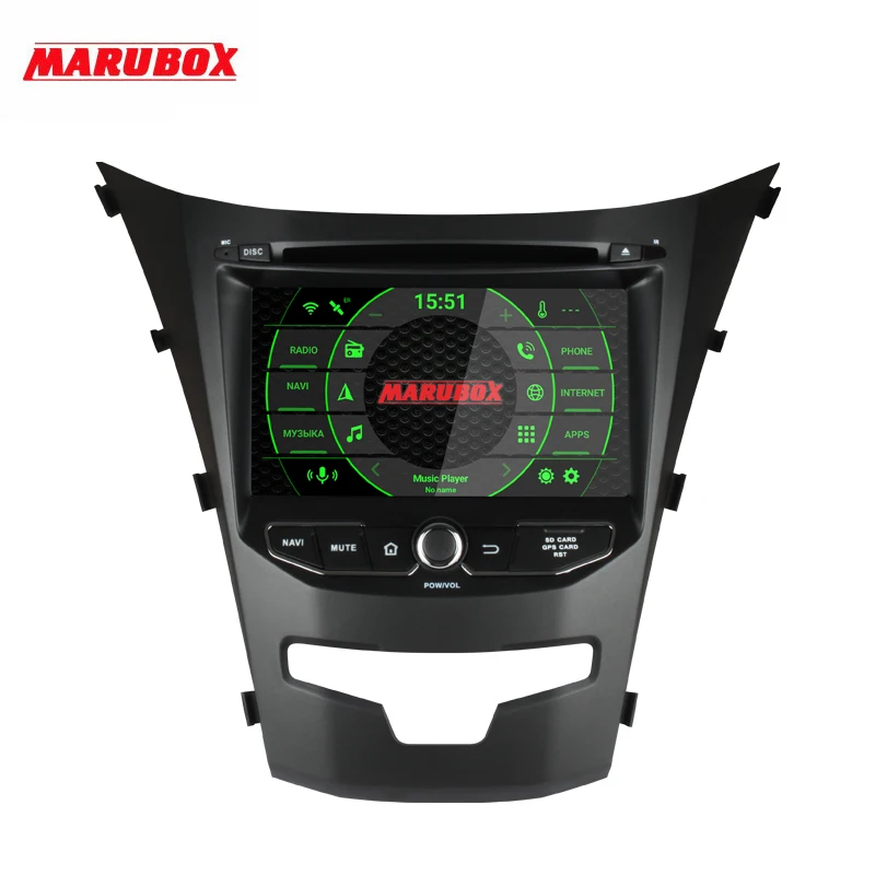 Штатная магнитола для Ssangyong Korando, MARUBOX KD7225, Штатное головное устройство для Ssangyong Korando, Android 9.0, Восьмиядерный процессор,встроенный DSP,IPS экран, Встроенная 64GB, BlueTooth