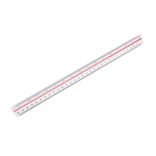 

1PC Multifunctional Design Plastic Multi-scale Ruler Triangular Scale Ruler Measurement