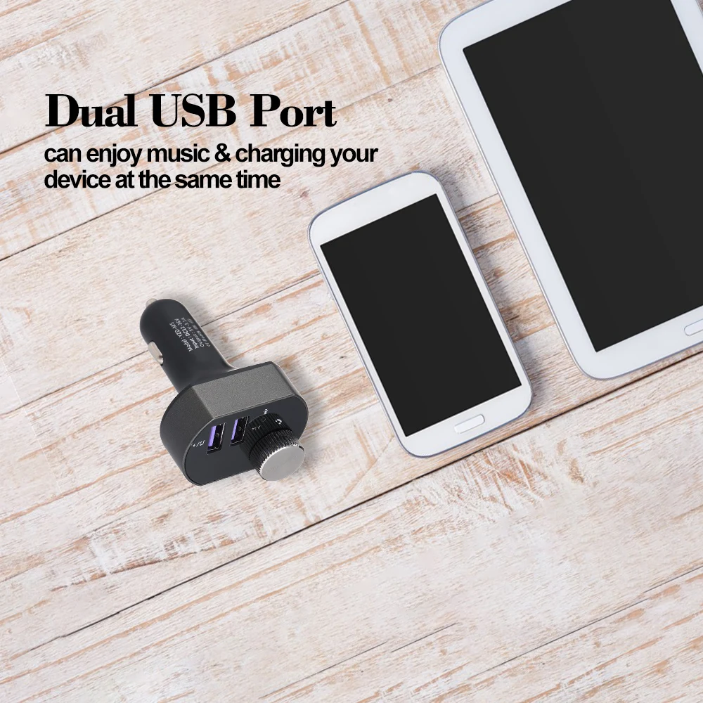 Автомобильный Mp3 музыкальный плеер Bluetooth приемник fm-передатчик двойной USB зарядное устройство Поддержка TF карта U диск музыка Hands-free вызов с микрофоном