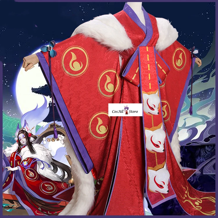 Onmyoji Jinten Tamamonomae Косплей Костюм Кимоно Косплей