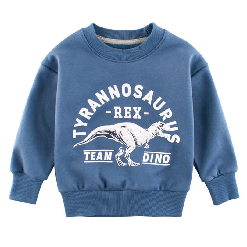 

Winter Boys Girls Warm Sweater Baby Dinosaur Coat Thicken Plus Velvet Fleece Kids Cartoon Dinosaur Skull Outerwear Clothing