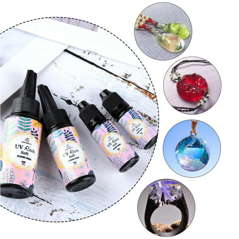 

100G UV Resin Epoxy DIY Material Crystal Household Manicure Tool Portable Glue For Hand-made Design Jewelry LED Nail Lamp