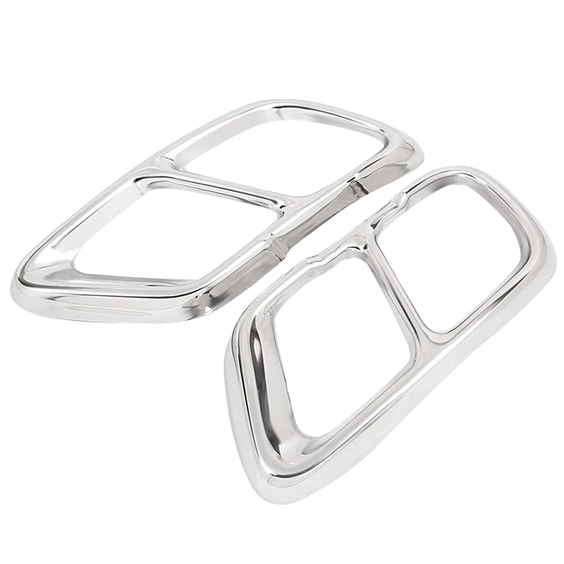 

2Pcs Chrome Stainless Steel Car Exhaust Pipe Cover Trim For Bmw X5 G05 2019 Year Model Accessories