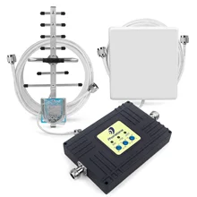 Amplificador de señal de teléfono móvil, repetidor de señal 70dB 2G 3G, 850/1700/2600MHz, tribanda, conjunto Yagi