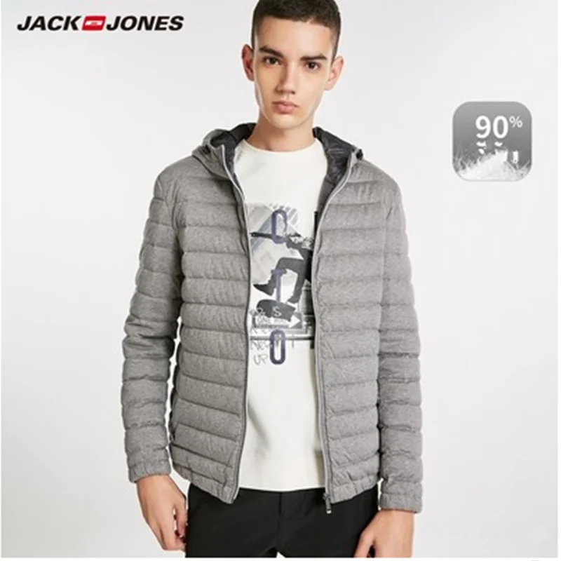 Мужская куртка-пуховик с капюшоном JackJones короткая парка верхняя одежда зимняя