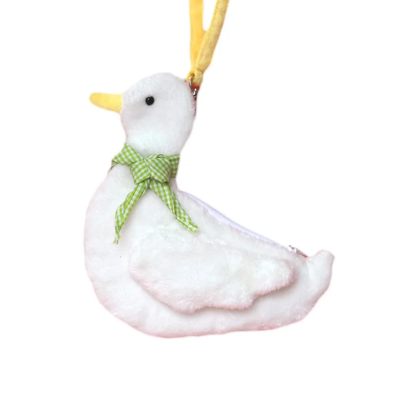 

17CM cartoon plush toy zipper small wallet duck and duck Messenger bag backpack girl birthday gift