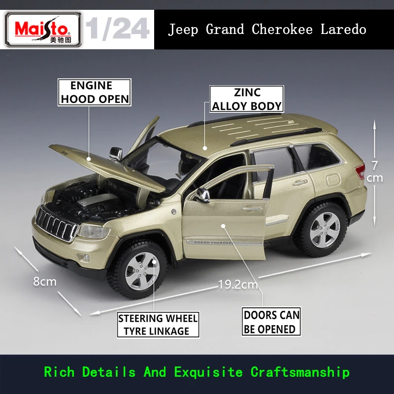 Maisto 1:24 JJEEP Grand Cherokee Laredo сплав модель автомобиля ремесла украшение коллекция игрушка инструменты подарок
