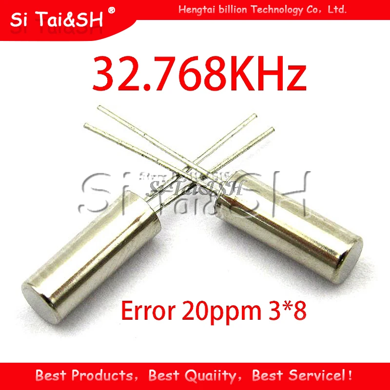 20pcs 32.768KHz Error 20ppm 3*8 32.768K 12.5pF Cylinder quartz resonator | Электронные компоненты и