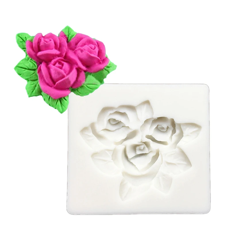 

Rose Silicone Mold Fondant Chocolate Sugarcraft Mold Cake Decorating Tools