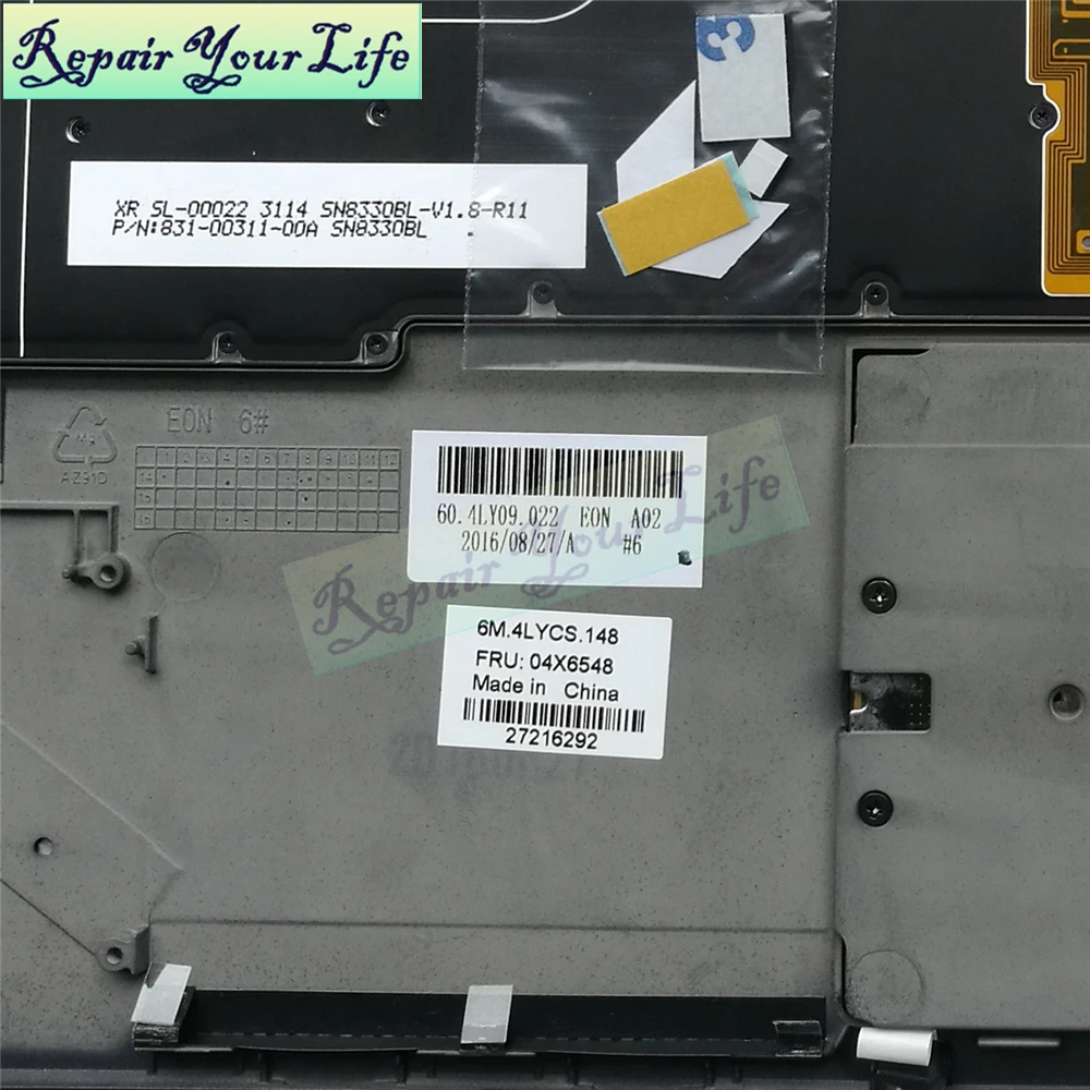 Клавиатура для ноутбука lenovo Thinkpad X1 carbon Gen 2nd RU Клавиатура с подсветкой palmest TOP Case 04X6548 0C45131 MQ-RUS