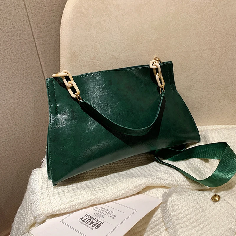 2024 New Design Handbags Women Shoulder Bag Soft Synthetic Leather Crossbody Large Capacity Fashion Female Underarm Bags 2