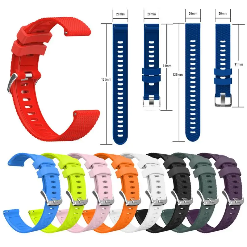 Цветной сменный ремешок из мягкого силикона для Garmin Vivoactive 3 Vivomove HR смарт-браслет