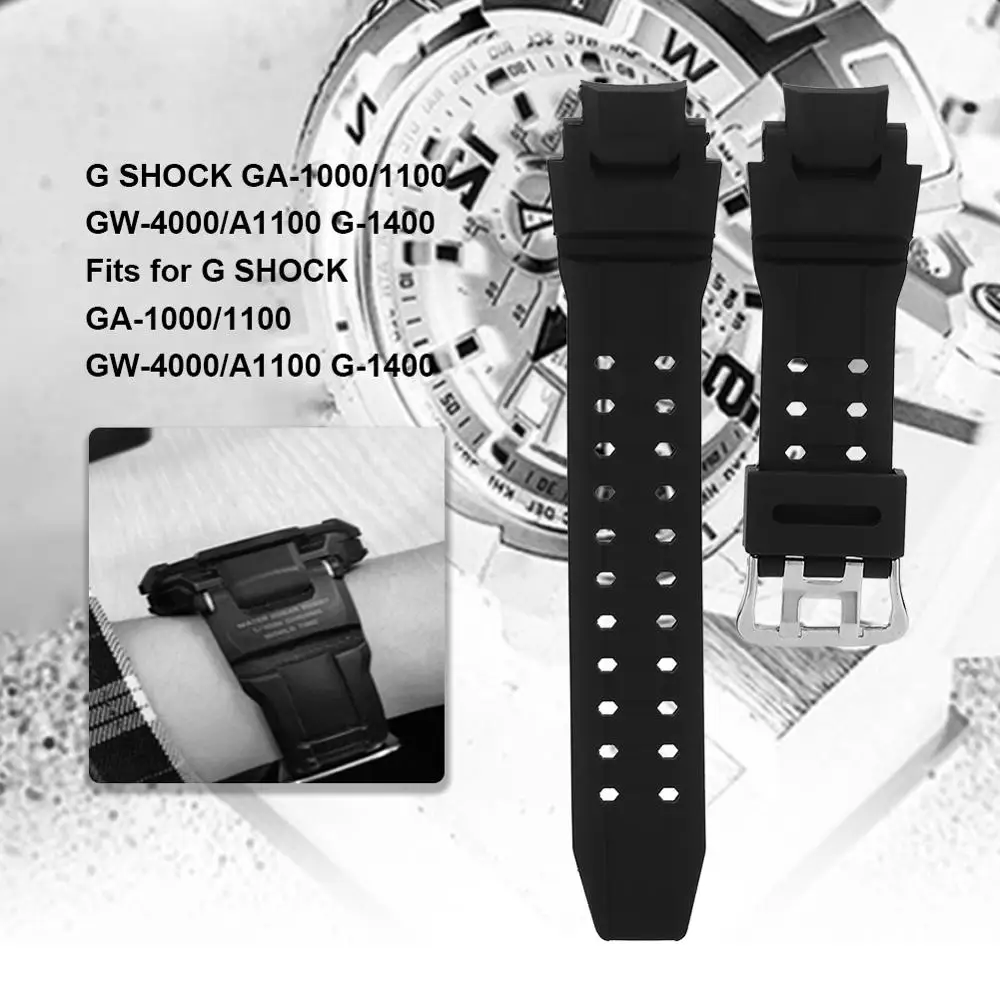 Ремешок для часов из ПУ кожи G SHOCK GA GW сменный черный водонепроницаемый ремешок