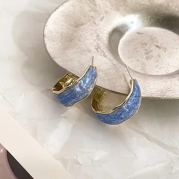 

MWsonya 2020 New Korean Elegant Shell C Shape Circle Earrings Pendant Earring for Women Jewelry Gifts for Girls Earring Jewelry