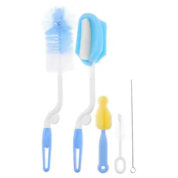 

5pcs Baby Bottle Brushes Set Sponge Nipple Pacifier Milk Feeder Cleaner cleaning Brush Bottle Sponge washing
