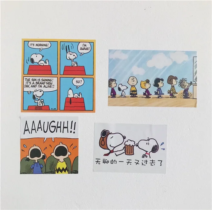 8 шт. Peanuts Rogue Dog Kawaii мультфильм стикер для канцелярских товаров Милая анимация Руководство украшение фото-наклейка для стены девушка наклейка s