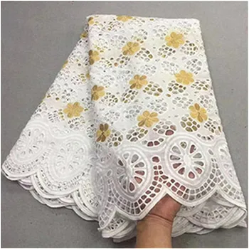 

Swiss lace fabric 2019 latest swiss voile lace in switzerland african cotton fabric Swiss voile lace popular Dubai style 5yards