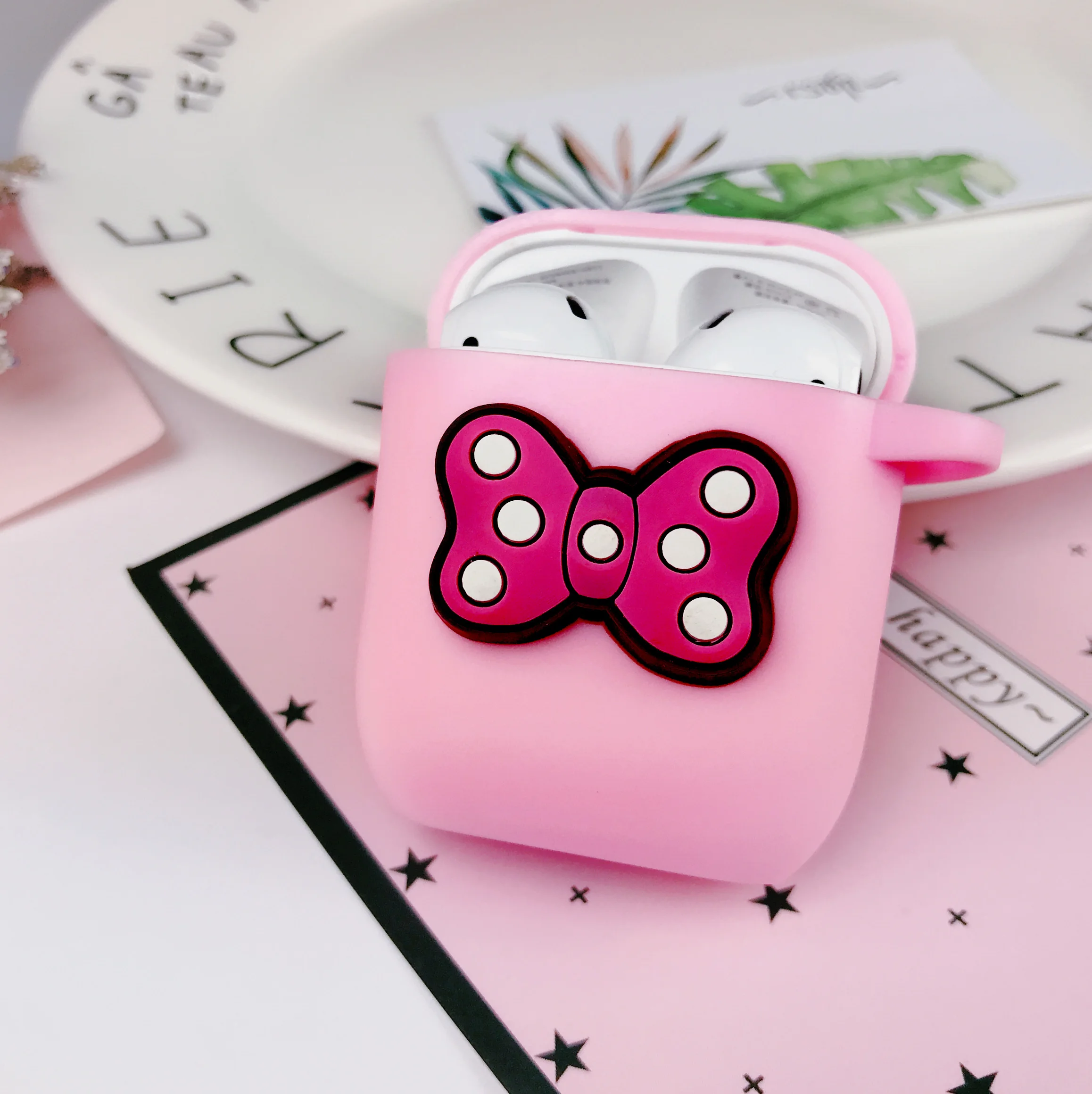 EJTPNK3D008 Чехол для наушников с мультяшным стичем Love Crown для AirPods 2 Чехол для зарядки наушников Защитный чехол для наушников Air Pods чехол для гарнитуры - Цвет: EJTPNK3D008