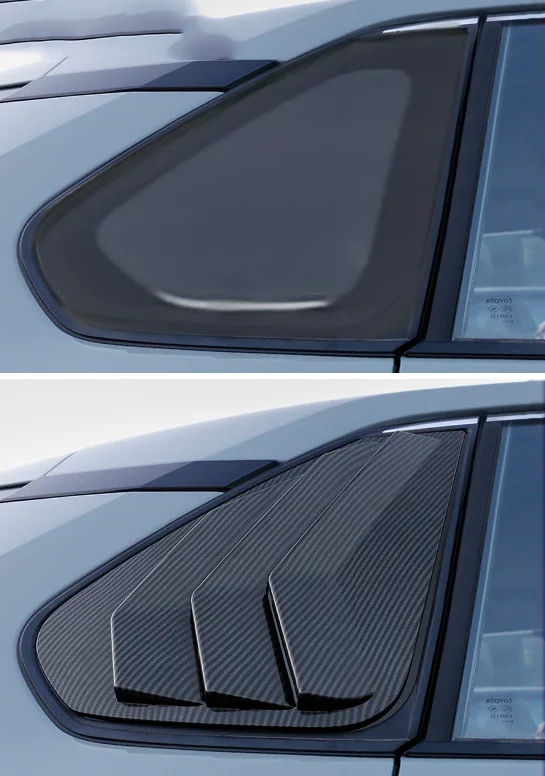 2 шт. ABS углеродного волокна окна автомобиля треугольные планки Стайлинг для Toyota