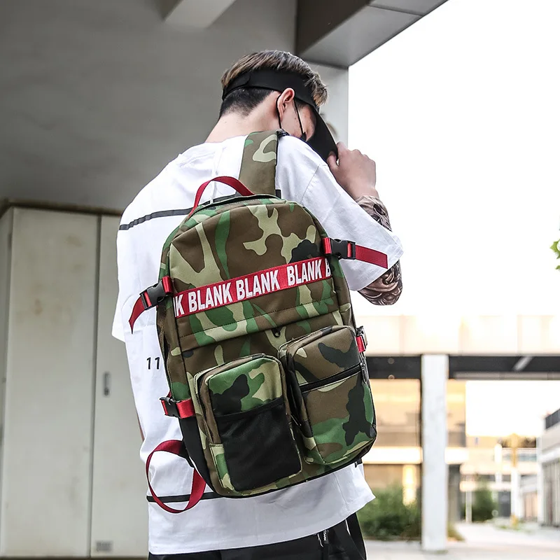 

Campus Backpack Men's Camouflage Backpack Women's Korean-style 2018 New Style Middle School Students School Bag Large Capacity C