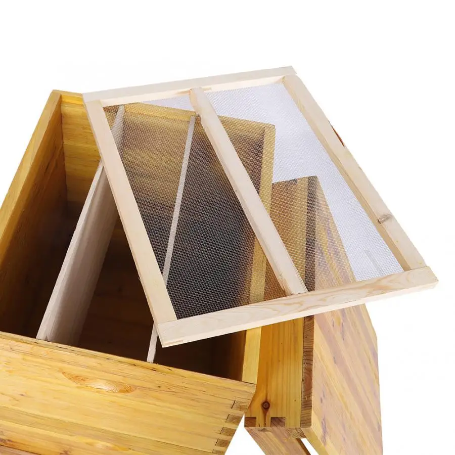 Кедровое дерево мед Хранитель улей коробка 10 рамка ящик для пчеловодства комплект пчелиный улей гнездо коробка резьбовое отверстие гнездо коробка