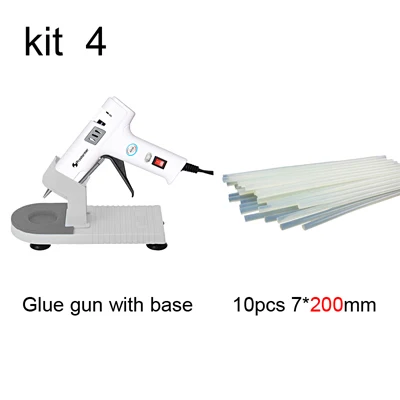 PROSTORMER 40 Вт клеевой пистолет DIY инструмент для ремонта промышленный мини-пистолет Профессиональная база инструмент для горячей температуры кронштейн горячий клей карандаш 7 мм - Цвет: 10 White