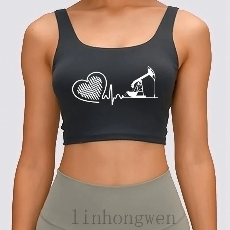 Инженера-нефтяника сердцебиение Для женщин Танк топ в подарок весна