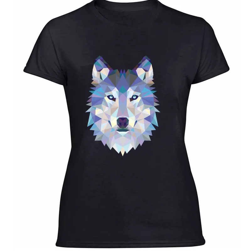 

Personalized Casual Polygonal Wolf T-Shirt Women Humorous Outfit Comical Boy Girl T-Shirts Classic Short Sleeve Tee Top