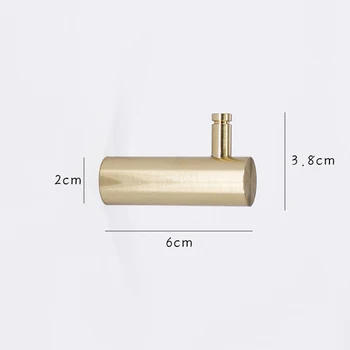 

Pure Brass Hooks Porch Living Room Bedroom Creative Wall Hanging Coat Clothing Key Bag and Towel Hook Wall Decorations Hook