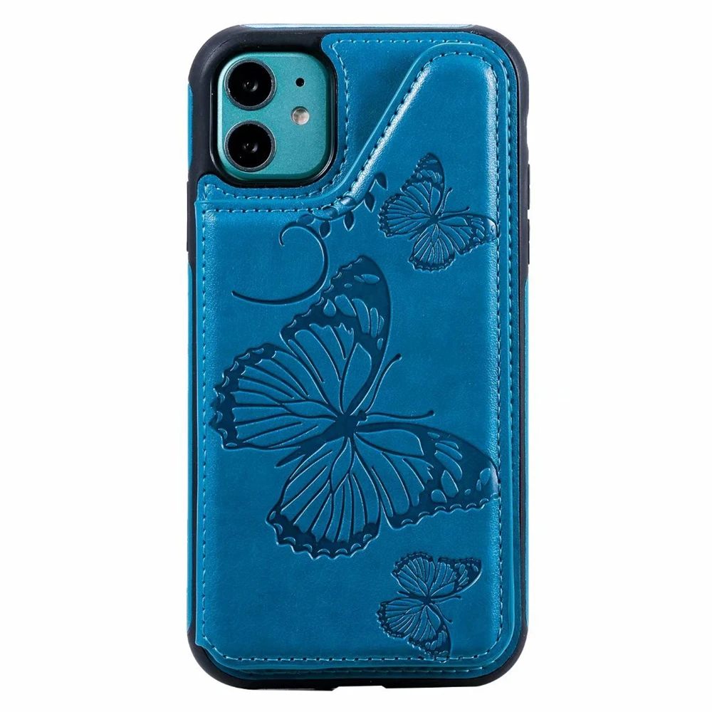 3D Butterfly Leather Case for iPhone XS 11 Pro Max XR X Flip Wallet Cover on for iPhone 8 7 6S 6 Plus SE 2020 11Pro Phone Case iphone 8 lifeproof case