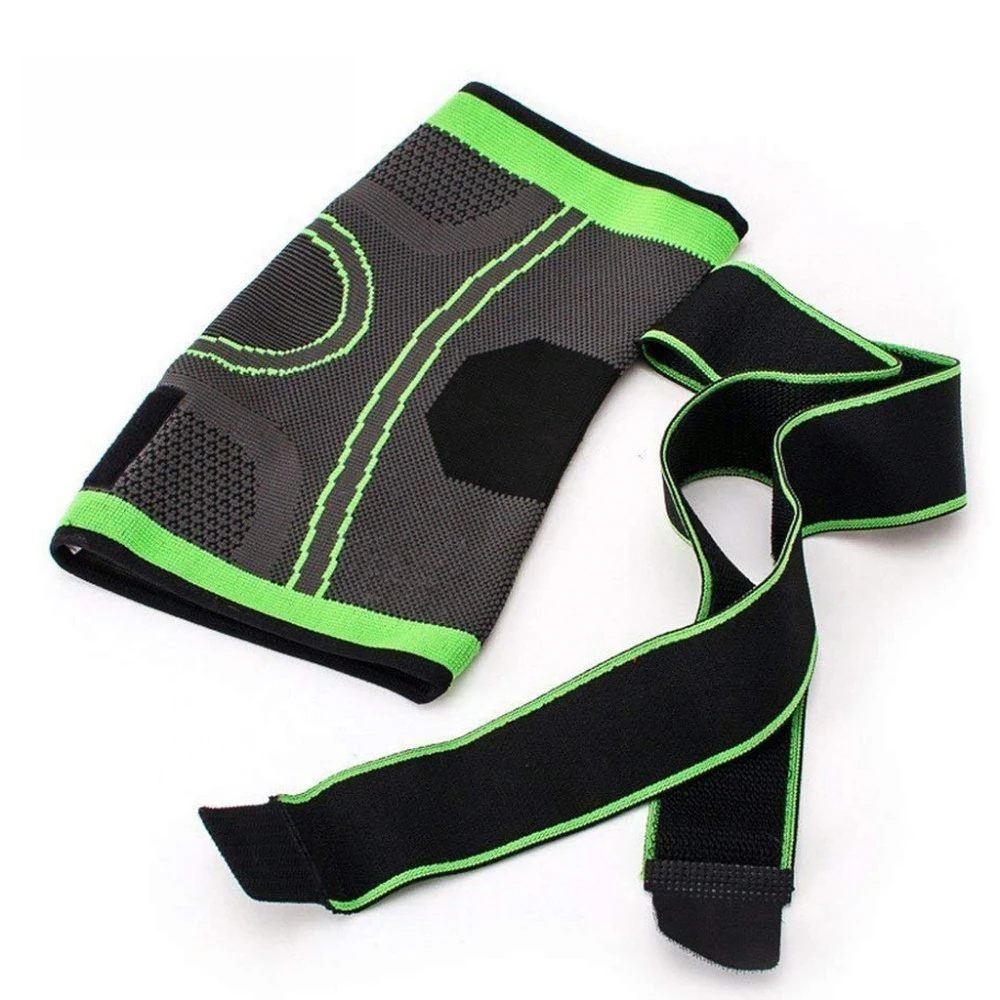 1PC Sport Kneepad Pressurized Elastic Knee Pads Support Sleeve Basketball Volleyball Brace Protective Gear Training