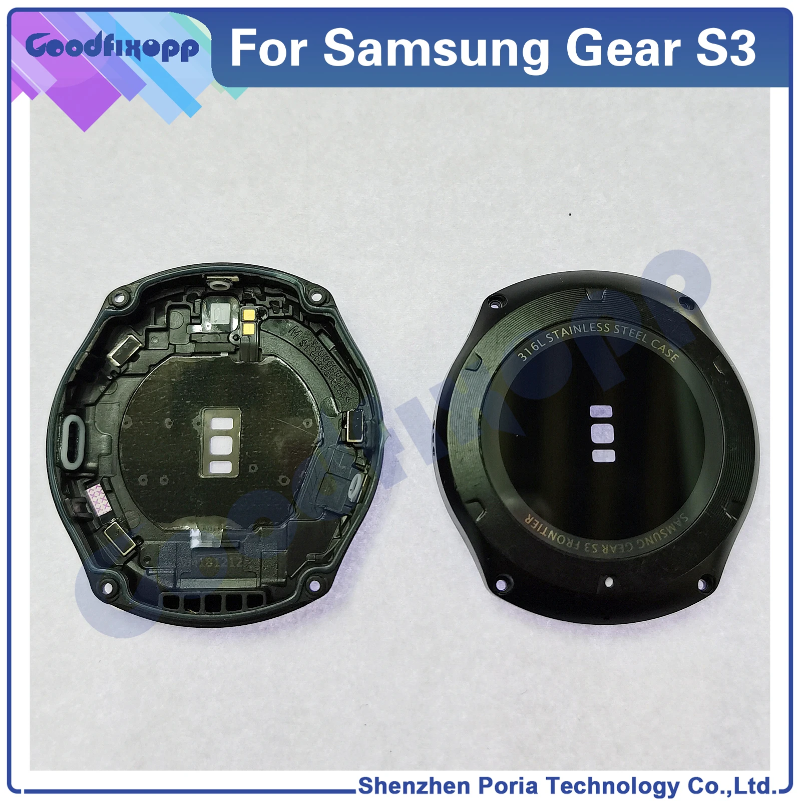 Корпус для часов Samsung Gear S3 R760 R765 R770 R775 задняя крышка батарейного отсека стеклянная