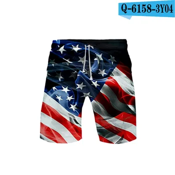 

New USA 3D Summer Surfing Shorts Men America Printed Beach Shorts for Male Sport Swiming Shorts Homme Drop Ship Quick Dry Shorts