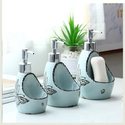Simple Ceramic Detergent Bottle Simple Ceramic Lotion Bottle Creative Dual-use Bottle Hand Sanitizer Bottle with A Bath Bottle