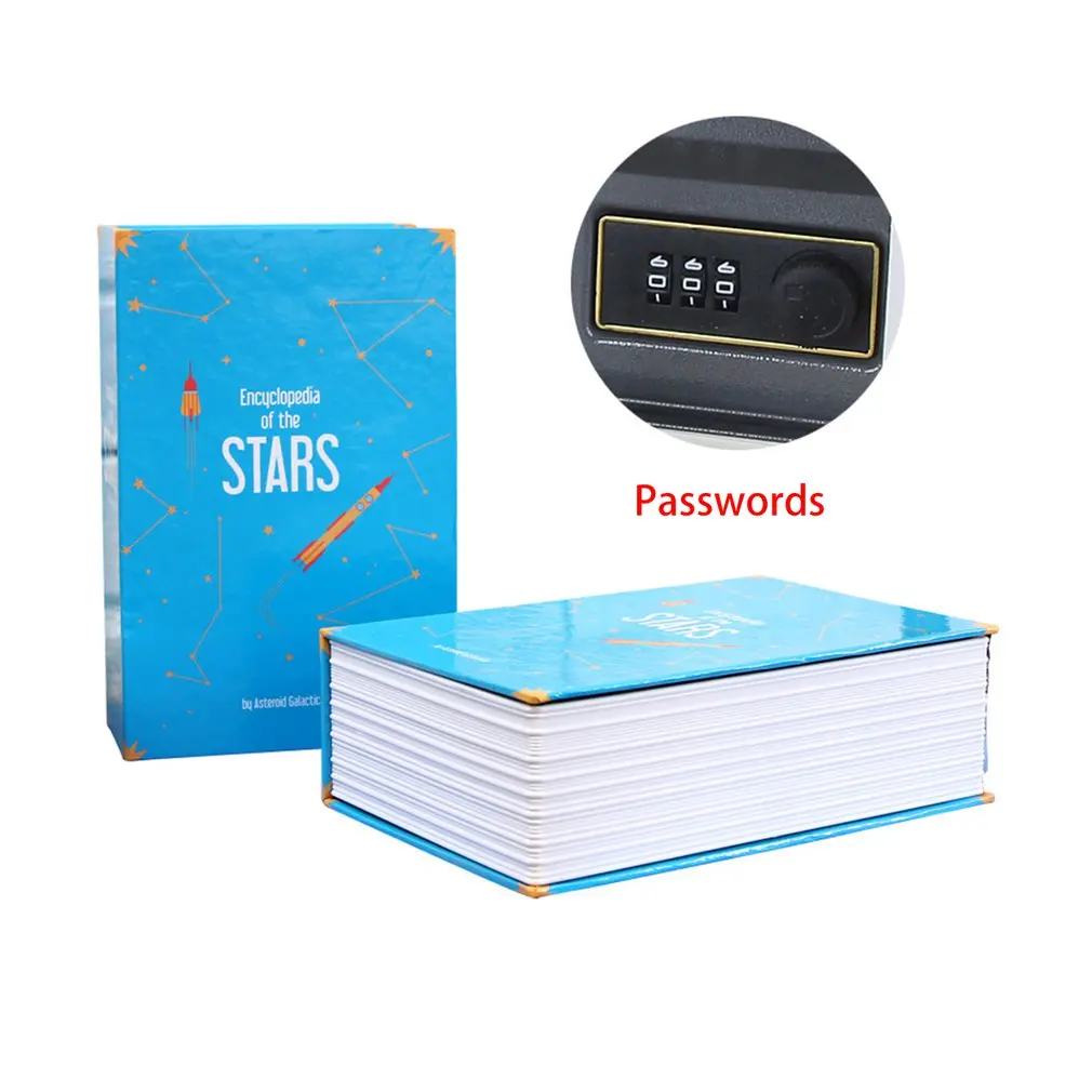 

Creative Safe Deposit Box Mini Home Storage Box Safe Cabinet Craft Book Password Key Box Insurance Box