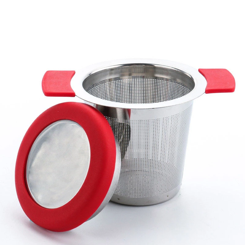 Reusable Stainless Steel Tea Infuser Basket Fine Mesh Tea Strainer with 2 Handle