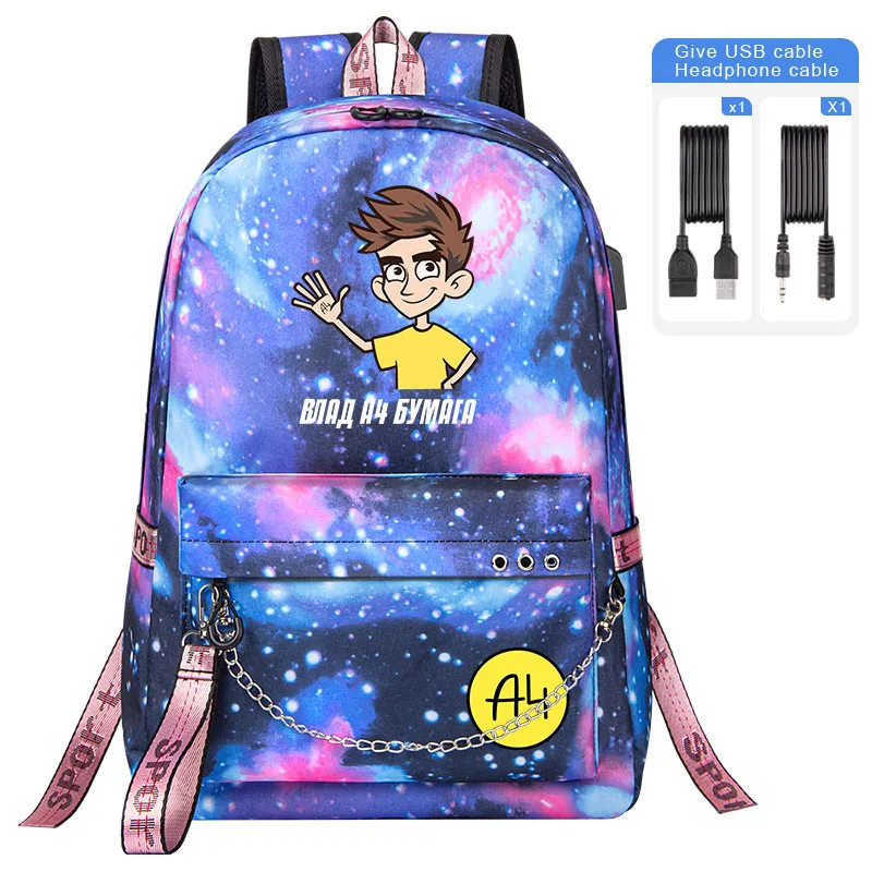 Merch A4 Lamba Print Children backpack ВЛАД А4 Cartoon school bag for Boy girl Kids School backpack Men Women Traveling Bagpack