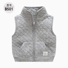 В европейском и американском стиле стиль жилет для маленьких детей; сезон весна-осень; натуральный хлопок молнии Двусторонняя ткань стеганая дет