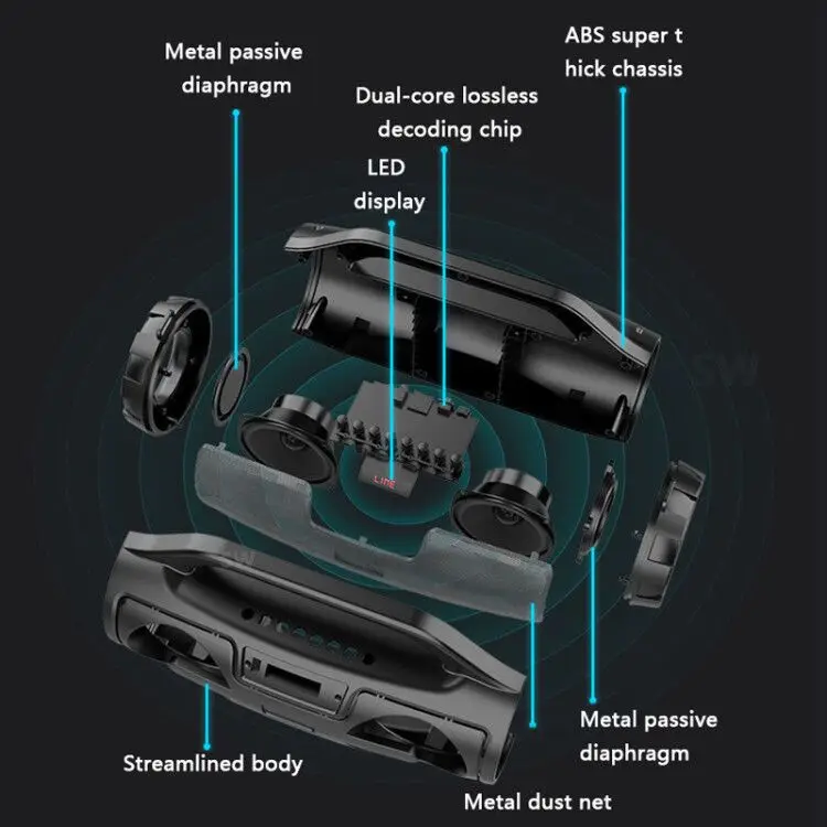 column Music center Portable Speaker Wireless Bluetooth Speakers 4Dstereo Soundbar Outdoor Sports Waterproof system caixa de som column Music center Portable Speaker Wireless Bluetooth Speakers 4Dstereo Soundbar Outdoor Sports Waterproof system caixa de som