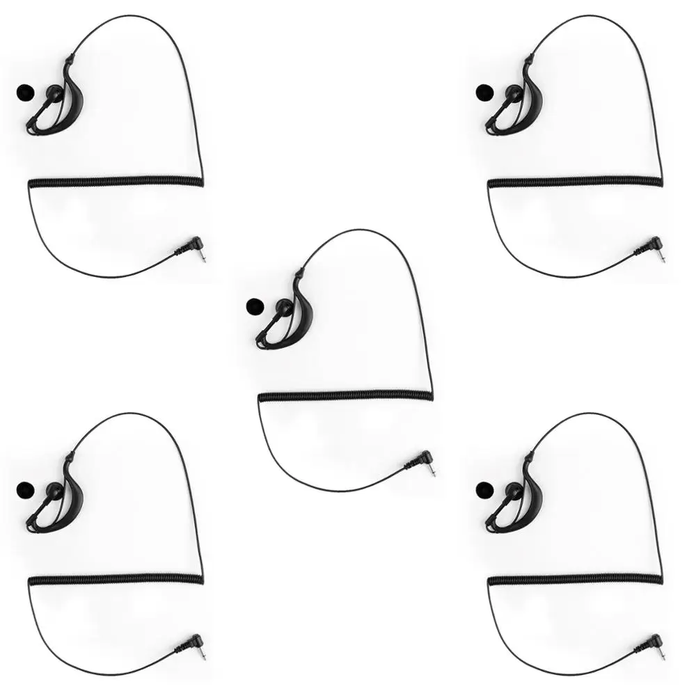 Artudatech 5Pcs 3.5Mm Ascoltare Solo G Auricolare Auricolare Per Motorola Radio Walkie Talkie Speaker Mic