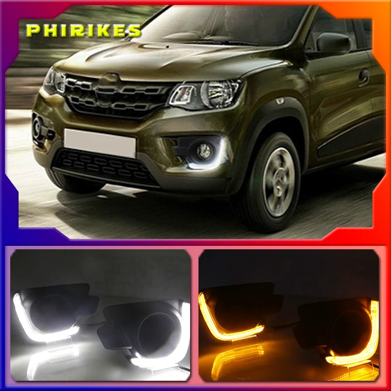 

2Pcs DRL Daytime Running Light For Renault Kwid 2017-2019 LED Fog Lamp