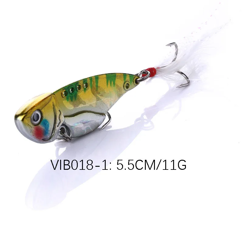 Вибрирующие металлические рыболовные приманки VIB 5 шт./лот см 11 г красочные снасти