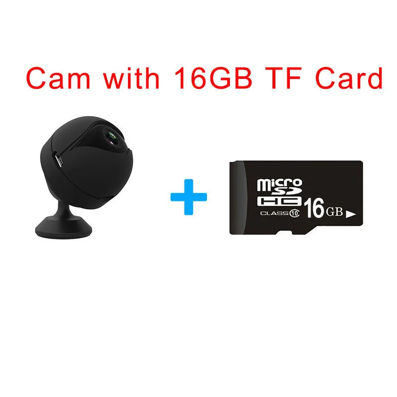With 16G TF Card HD 1080P Digital Mini Camera Wifi Video Micro Camera Night Vision Espion Vlog Profesional Camara Wireless IP Small Camcorder - Цвет: With 16G TF Card
