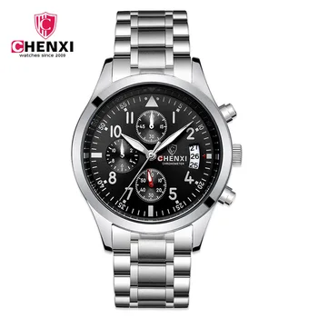 

Fashion Military Watch Men Stainless Steel Waterproof Chronograph Quartz Sport Watch Men Business Wrist Watch